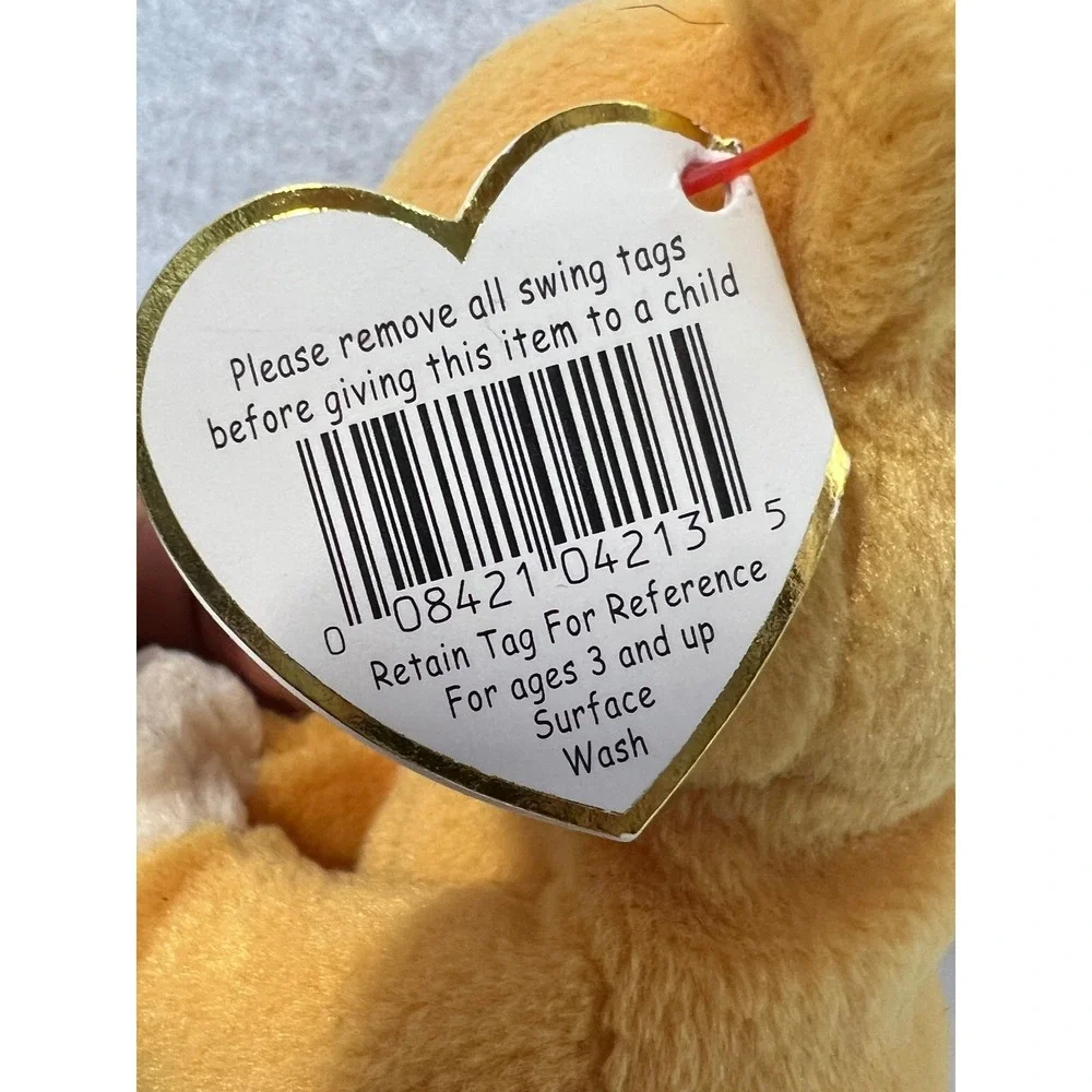 Ty Beanie Baby Hope the Praying Bear 1998 Retired Tan Plush‎ with Tags